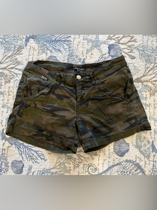 Dear John Pants - Dear John Camouflage Cargo Jean Shorts - Olive, Dark Green, Brown
